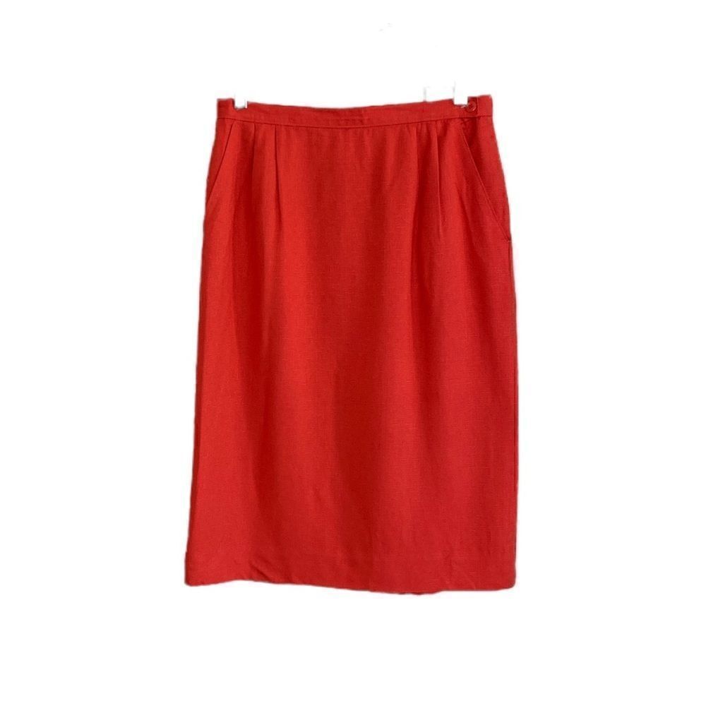 Women's Pendleton Straight Skirt Red Size 12